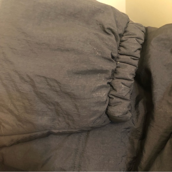 Vintage 90s Black Neutral Tone Nike Air Hooded Drawstring Winter Jacket - Picture 13 of 16